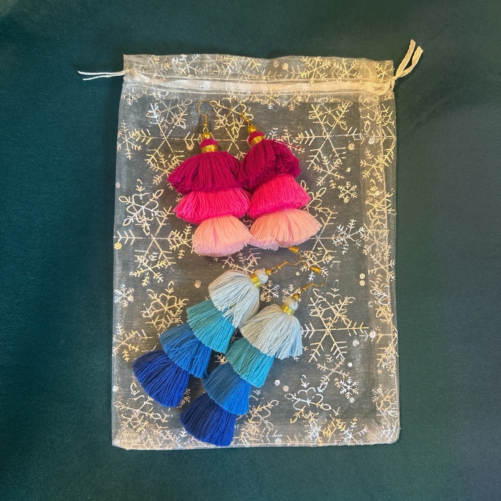 Colorful Tassel Earrings Set